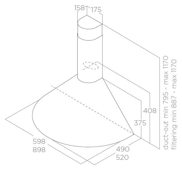 TONDA Elica Chimney Hood