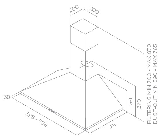 C593 2.0 TurboAIR Chimney Hood