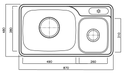 NISD870 Stainless Steel Korean Inset Sink