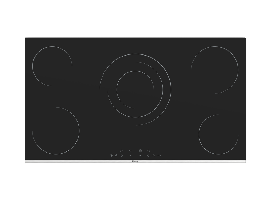 90 cm Vitroceramic MS293 Femas Hob, 5 Gas Burners . Cast Iron Support - Front touch control