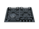 60 cm Ceramic glass Hob, 4 Gas Burners . Cast Iron Support - Front Knobs