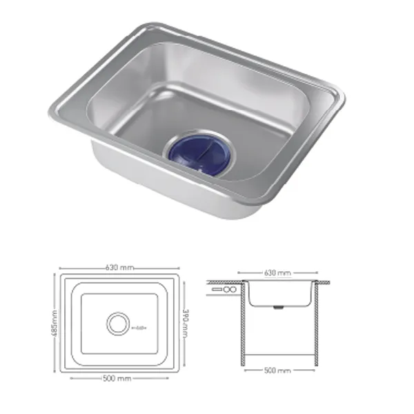 M006 Stainless Steel Inset Single Bowl Kitchen Sink