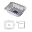 M006 Stainless Steel Inset Single Bowl Kitchen Sink