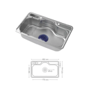 M001-1 Stainless Steel Inset Single Bowl Kitchen Sink