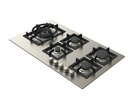 90 cm Jeweline Hob, 5 Gas Burners . Cast Iron Support.Side Wok Burner