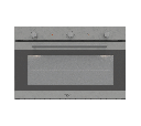 Gas Oven 90 cm with Gas Grill, 2 Cooking Functions, Inox-Black