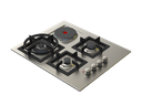 60 cm Jeweline Hob, 3Gas (1 Double Ring 4KW) + 1 Electric Plate -Cast Iron - Side Knobs