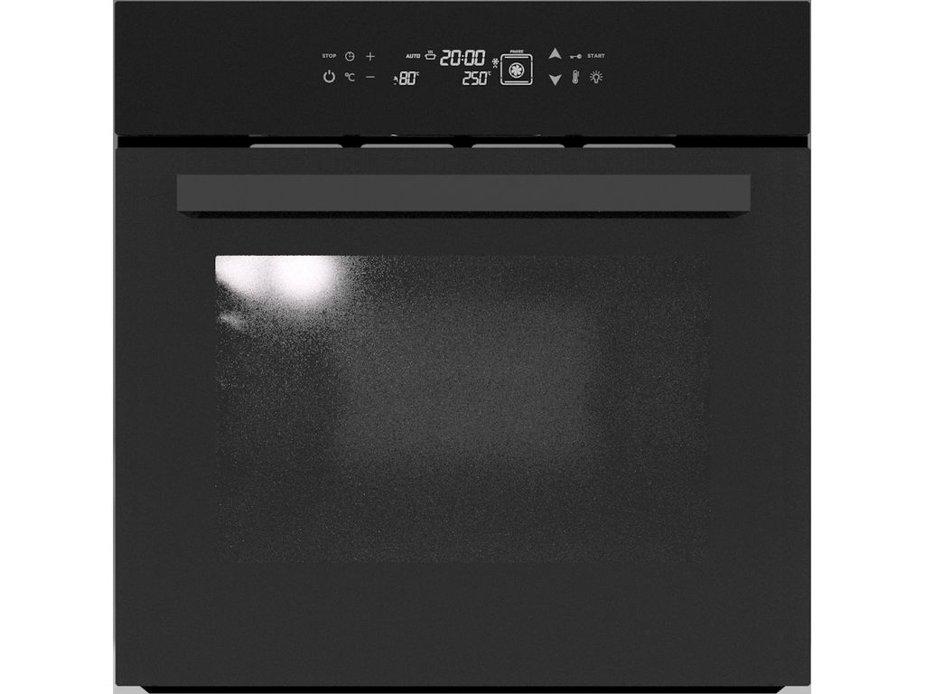 Electric Oven 60 cm, 11 Cooking Functions, Black Frameless (w Cooking Fan)
