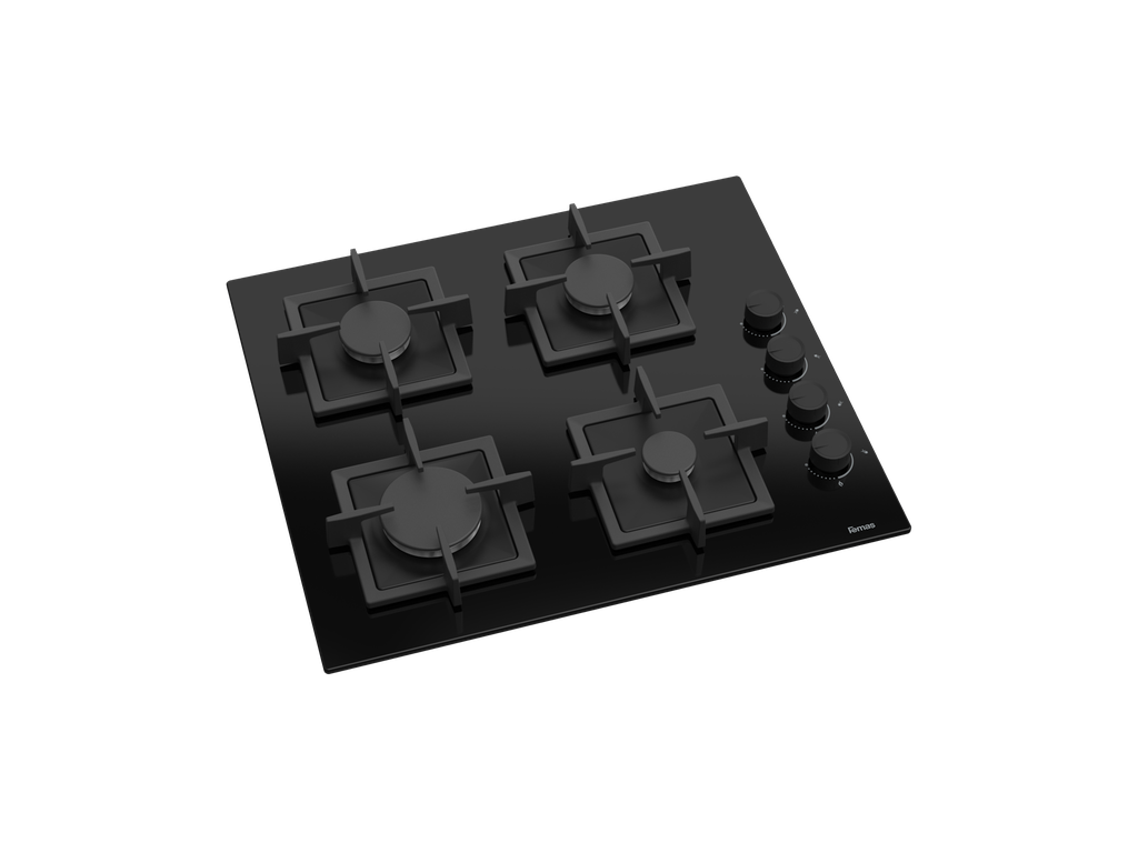 60 cm Basic SC05 Femas Hob, 4 Gas Burners . Cast Iron Support - Side Knobs