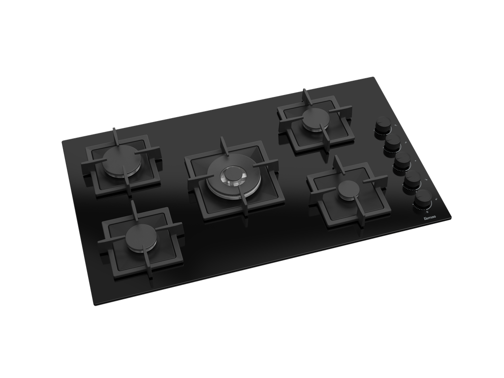 90 cm Basic SC225 Femas Hob, 5 Gas Burners . Cast Iron Support - Side Knobs