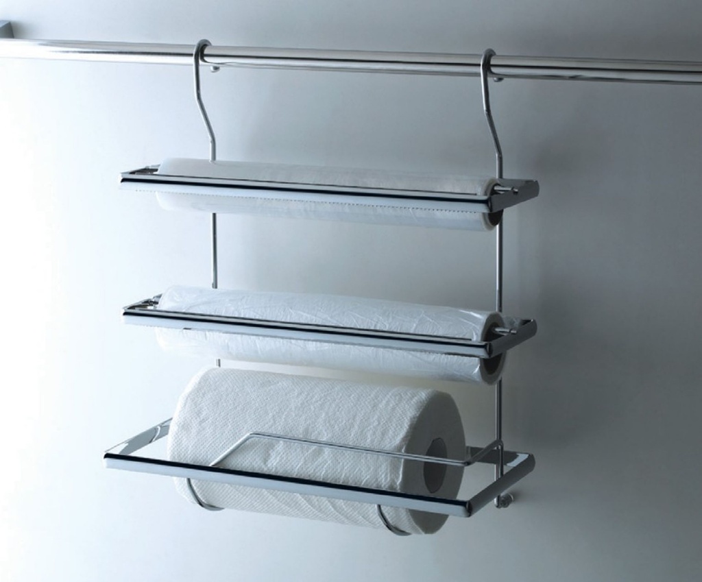 Triple paper towel rack