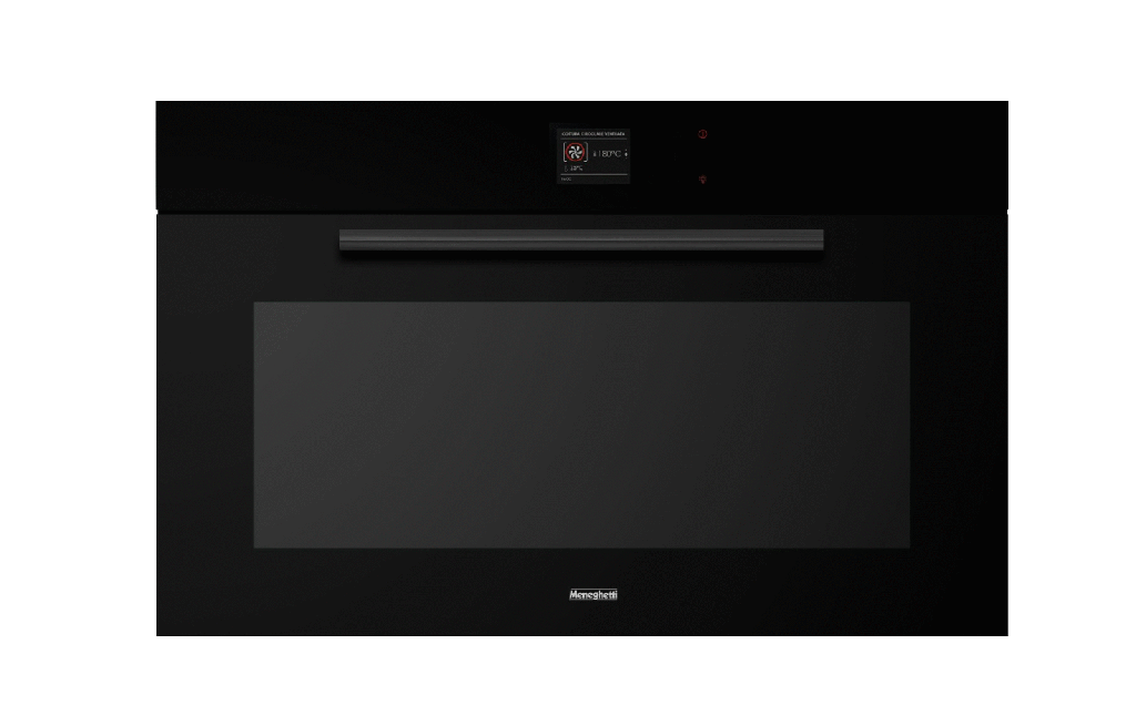 90cm Built-In Electric Oven, Meneghetti, Cristal Black